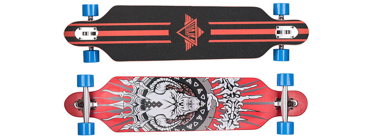 L-SPORT DEMON RED COMPLETE LONGBOARD (DEMON RED DESIGN) - Click Image to Close