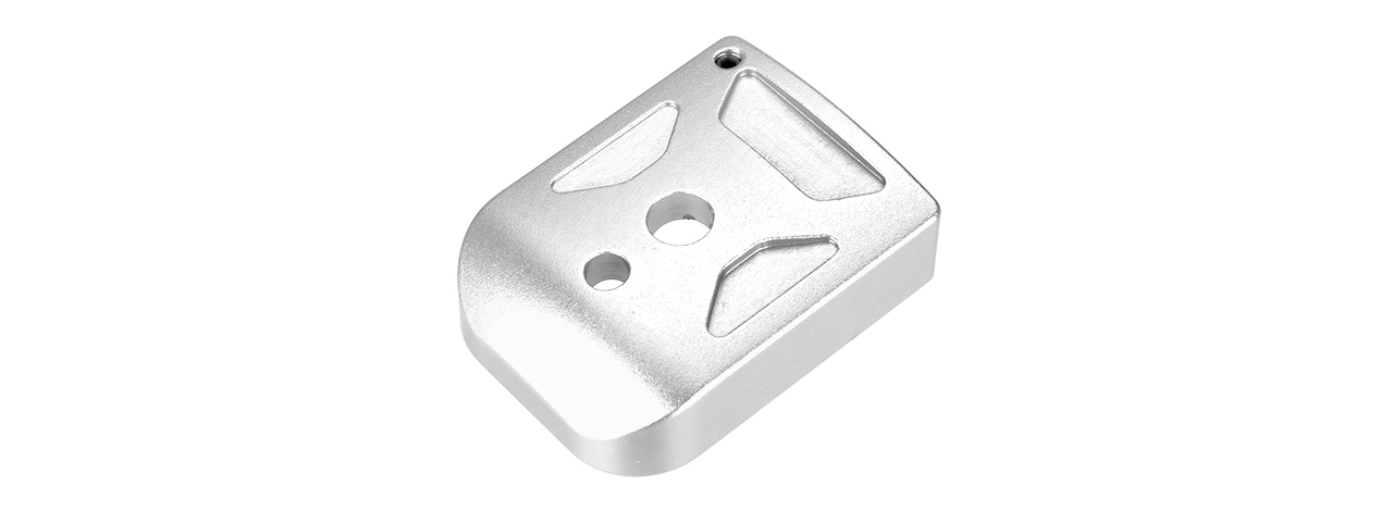 5KU-GB260-S ALUMINUM HI-CAPA MAG BASE COVER - TYPE 1 (SILVER) - Click Image to Close