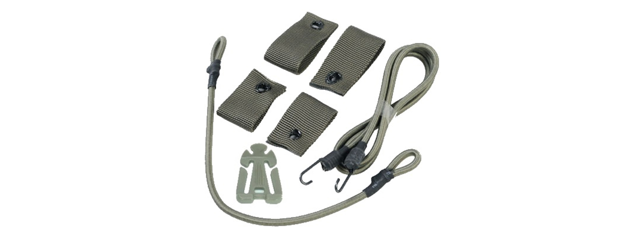 UK ARMS AIRSOFT TACTICAL HELMET DIY RETENTION DECK KIT - OD GREEN - Click Image to Close
