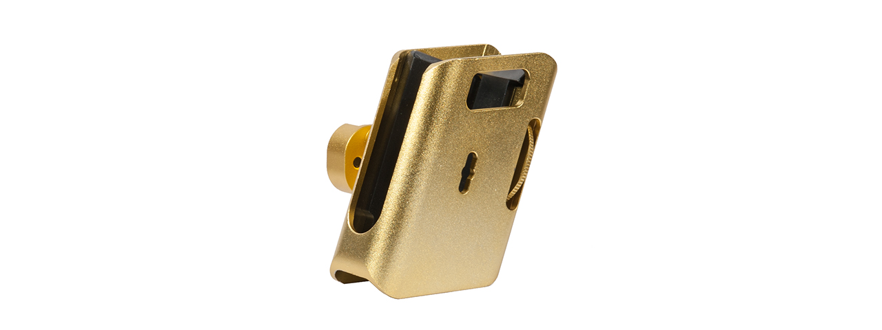 AC-395G COMPETITION ALUMINUM PISTOL MAGAZINE POUCH (COLOR: YELLOW) - Click Image to Close