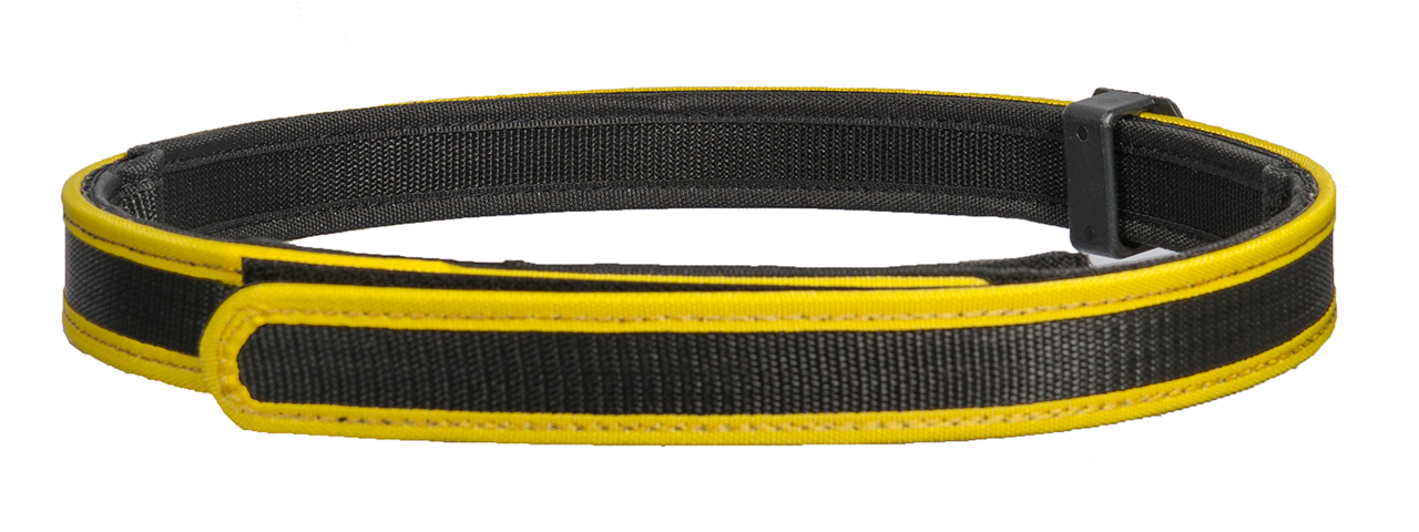 AC-402YL COMPETITION SPECIAL BELT (COLOR: BLACK & YELLOW) SIZE: LARGE - Click Image to Close