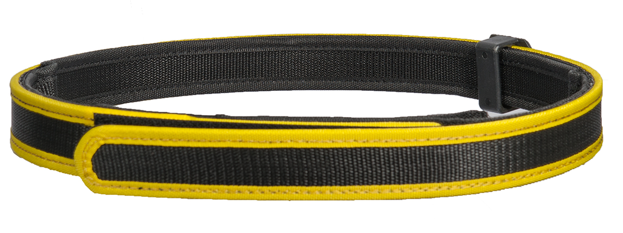 AC-402YM COMPETITION SPECIAL BELT (COLOR: BLACK & YELLOW) SIZE: MEDIUM - Click Image to Close