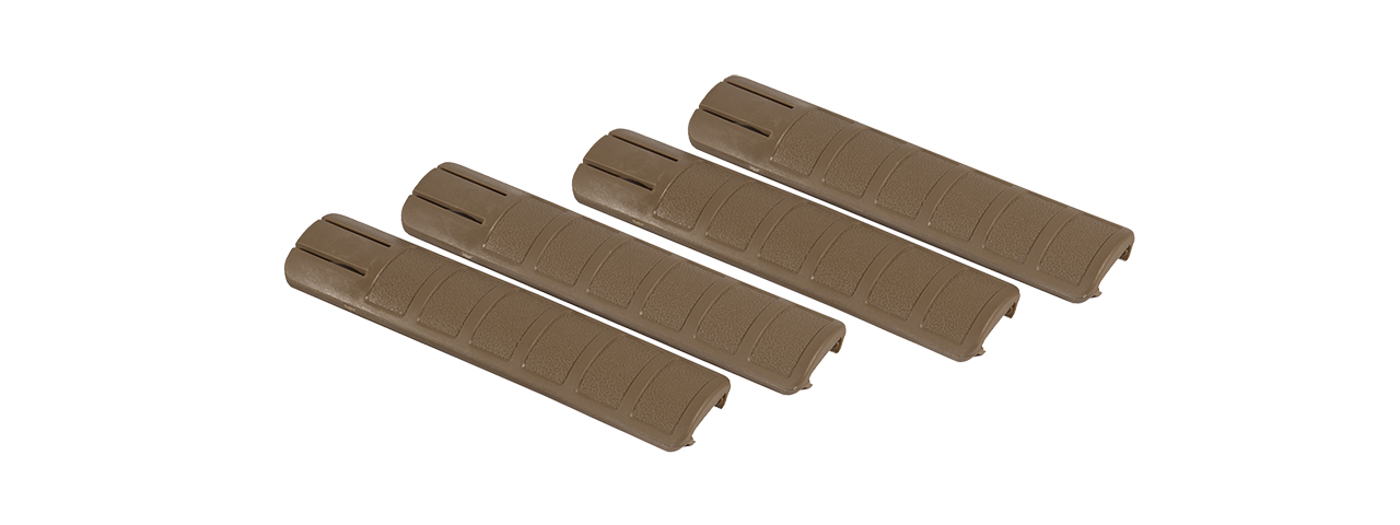 AC-422T TD STYLE RAIL COVERS 4PC SET (COLOR: DARK EARTH) - Click Image to Close