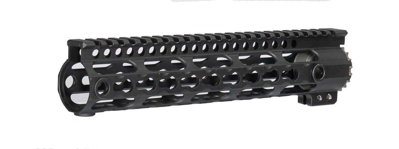 AC-424B MI STYLE KEYMOD SYSTEM RAIL 10 INCH (COLOR: BLACK) - Click Image to Close