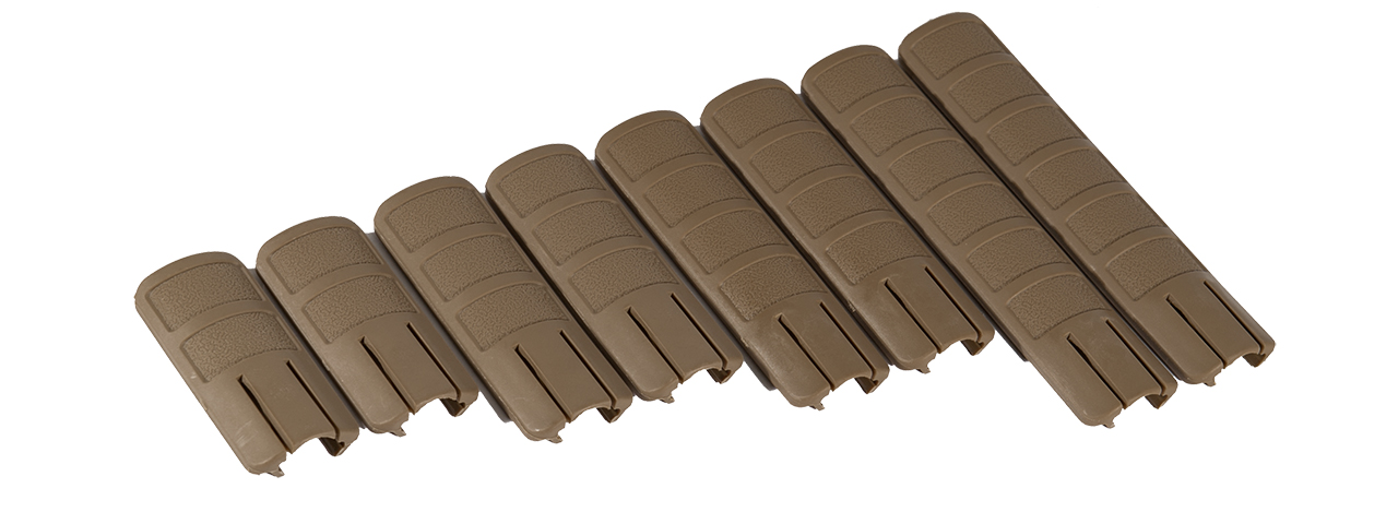 AC-429T TD STYLE RAIL COVER 8PC SET (COLOR: DARK EARTH) - Click Image to Close