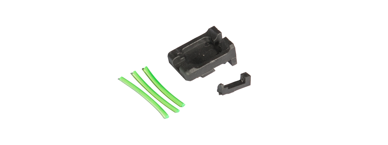 AC-436B FIBER OPTICS POLYMER FRONT & REAR SIGHT SET FOR G-STYLE PISTOL - Click Image to Close