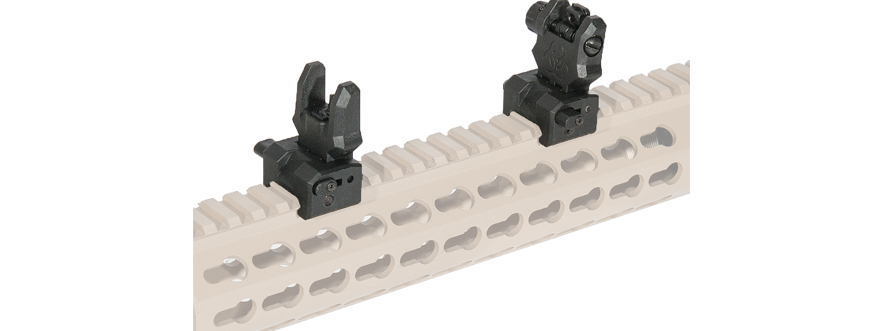 AC-440B ZAA FRONT & REAR BACK-UP SIGHT SET (COLOR: BLACK) - Click Image to Close