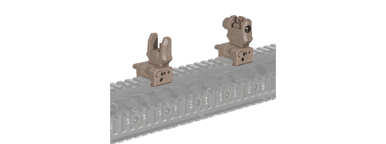 AC-440T ZAA FRONT & REAR BACK-UP SIGHT SET (COLOR: DARK EARTH) - Click Image to Close
