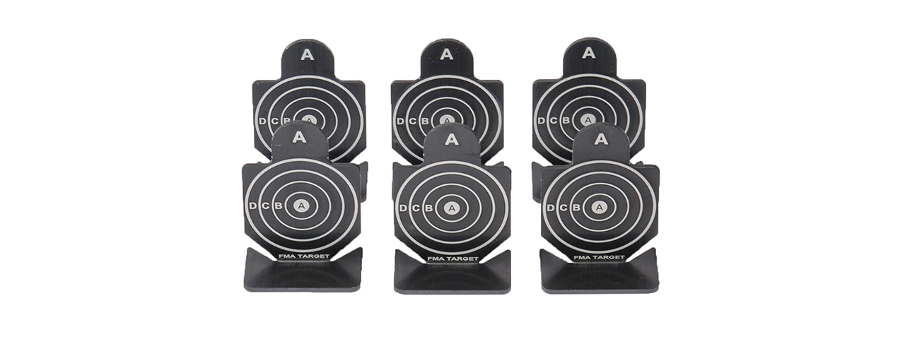 AC-447 METAL SHOOTING TARGETS - TYPE A (SET OF 6) - Click Image to Close