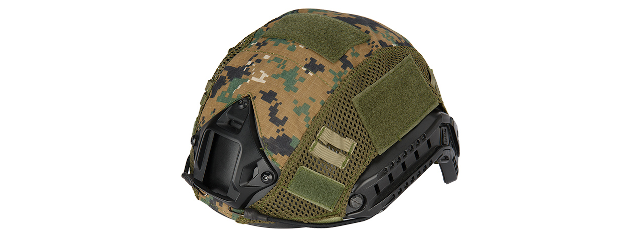 G-FORCE 1000D NYLON POLYESTER BUMP HELMET COVER - WOODLAND DIGITAL - Click Image to Close