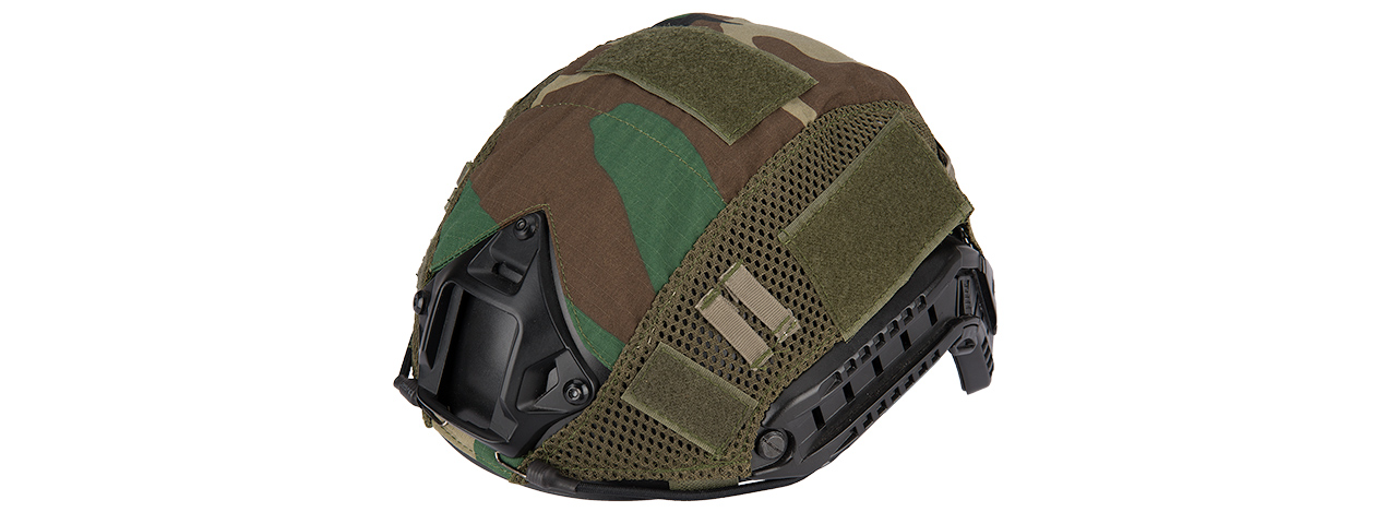 G-FORCE 1000D NYLON POLYESTER BUMP HELMET COVER - WOODLAND - Click Image to Close