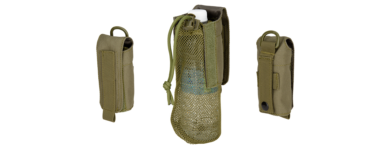 G-FORCE TACTICAL 1000D NYLON FOLDING WATER BOTTLE BAG II - OLIVE DRAB - Click Image to Close