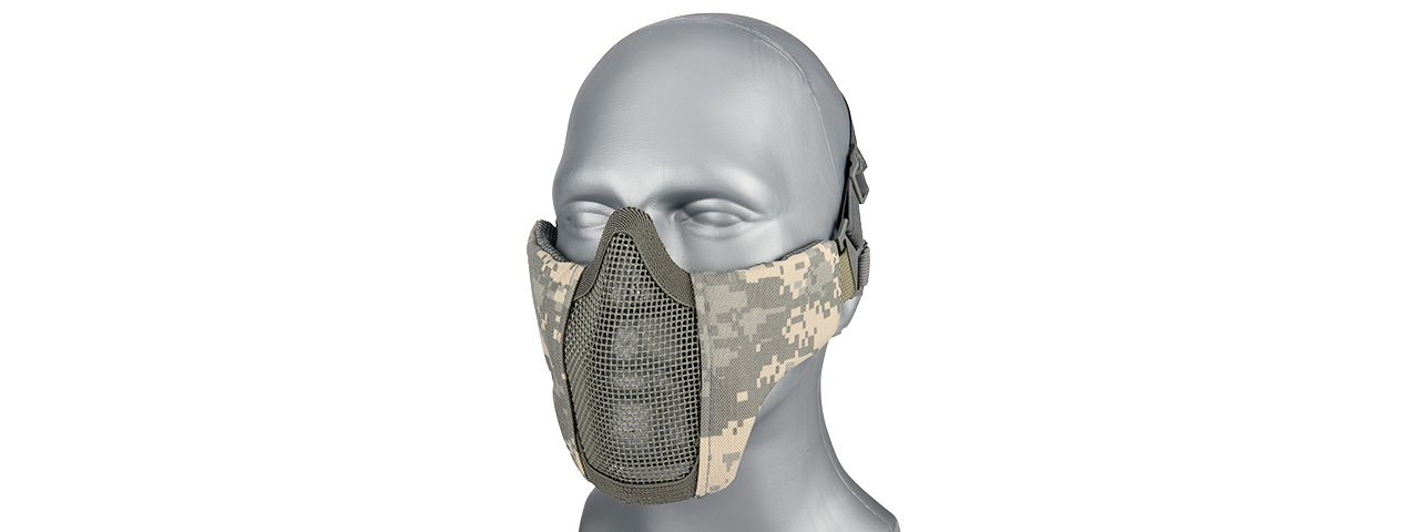 G-FORCE STEEL MESH NYLON LOWER FACE MASK (ACU) - Click Image to Close