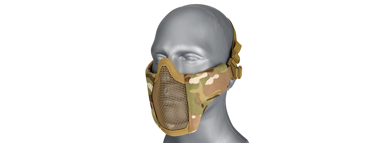 G-FORCE STEEL MESH NYLON LOWER FACE MASK (CAMO) - Click Image to Close