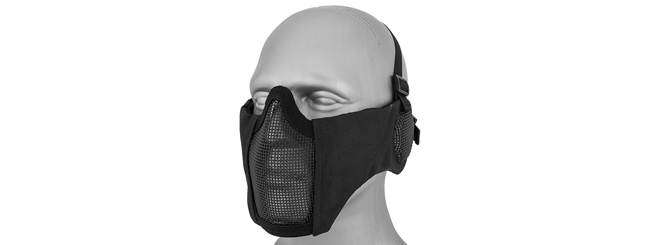 AC-643B TACTICAL ELITE FACE AND EAR PROTECTIVE MASK (BLACK) - Click Image to Close
