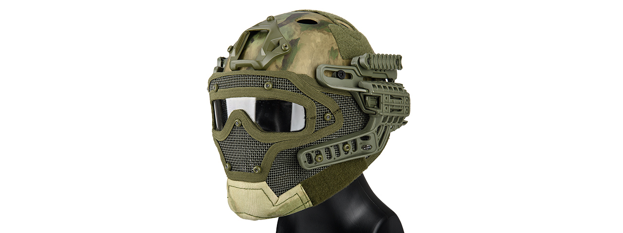 AC-820ATFG WOSPORT TACTICAL G4 SYSTEM BUMP HELMET MASK W/ GOGGLES (A-TACS FG) - Click Image to Close