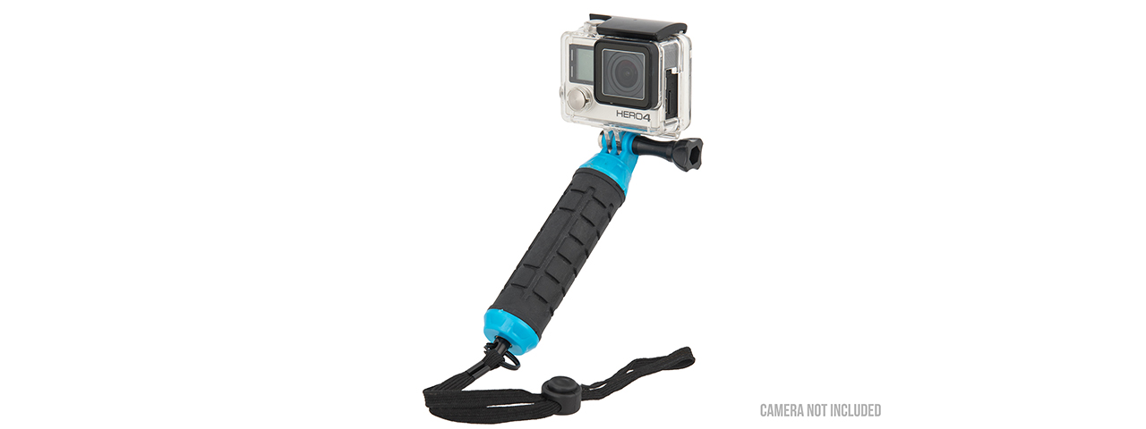 G-FORCE COMPACT HAND GRIP FOR GOPRO CAMERAS (BLACK / BLUE) - Click Image to Close