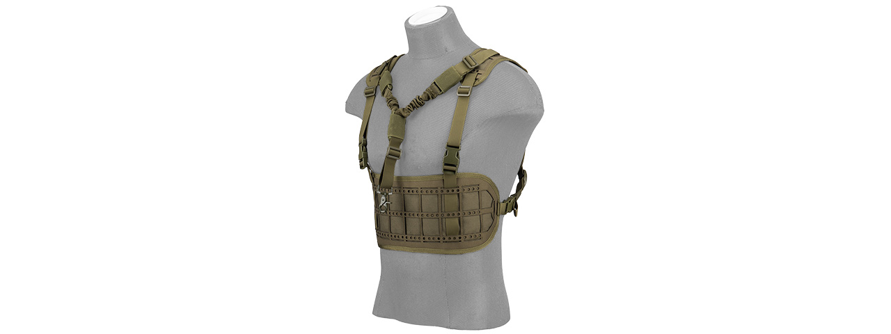 AC-882G LASER CUT AIRSOFT CHEST RIG W/ SLING (OD GREEN) - Click Image to Close