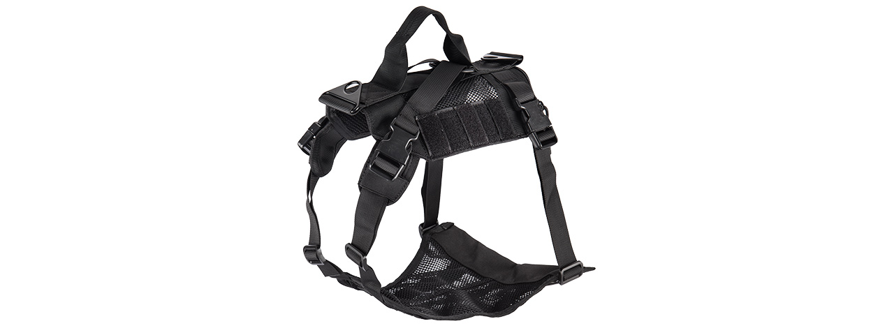 AC-884B MESH ADJUSTABLE TACTICAL DOG VEST (BLACK) - Click Image to Close