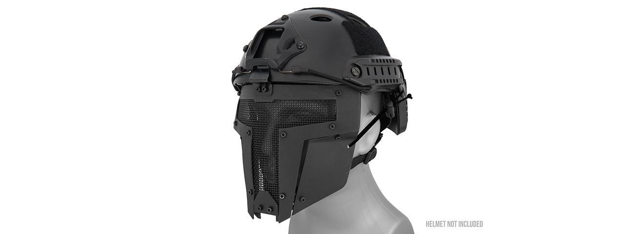 AC-886B ADJUSTABLE T-SHAPED MESH FULL FACE MASK (BLACK) - Click Image to Close