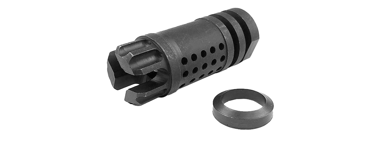 ATLAS CUSTOM WORKS 14MM CCW M4 SERIES AIRSOFT FLASH COMPENSATOR - Click Image to Close