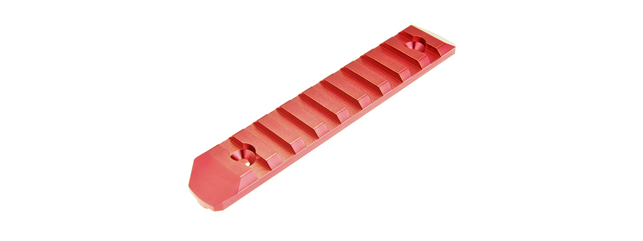 ACW-2049R 9-SLOT KEYMOD PICATINNY RAIL SEGMENT (RED) - Click Image to Close