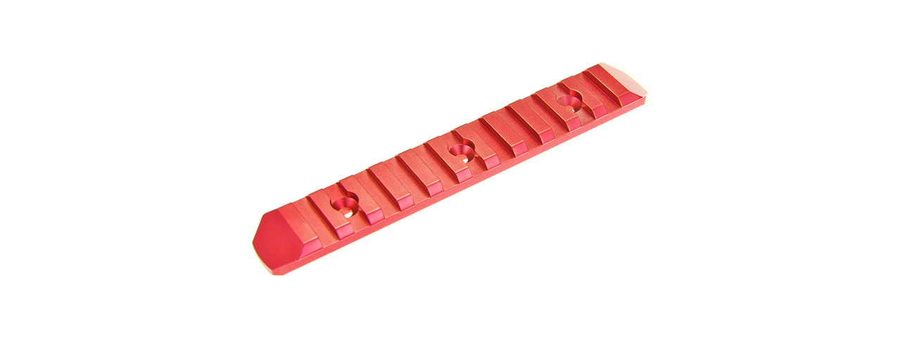 ACW-2060R 11-SLOT M-LOK PICATINNY RAIL SEGMENT (RED) - Click Image to Close