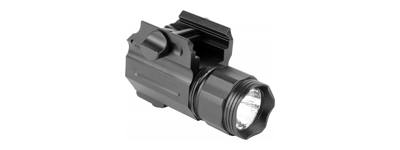 AIM SPORTS 220 LUMENS COMPACT FLASHLIGHT W/ QUICK RELEASE MOUNT - Click Image to Close