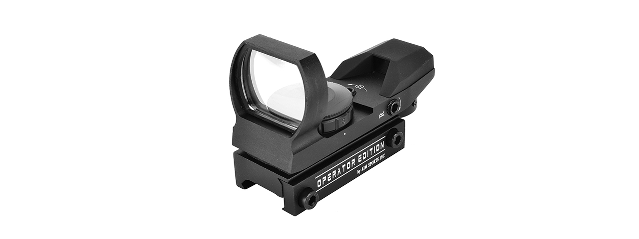 AIM SPORTS OPERATOR EDITION AIRSOFT 4-RETICLE RED/GREEN DOT SIGHT - Click Image to Close