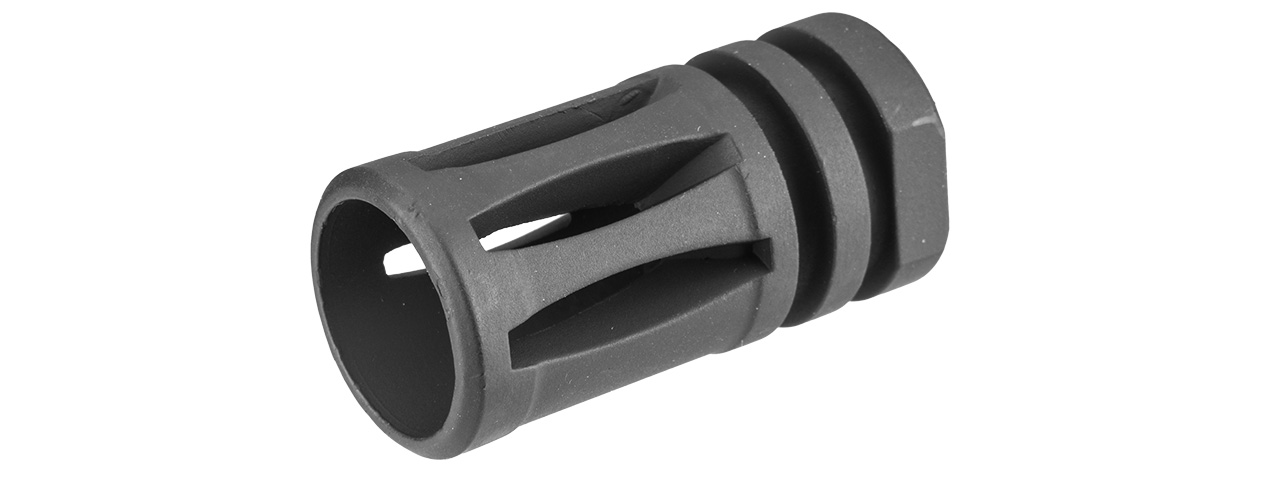 ARES-FH-009 14MM CLOCKWISE BIRDCAGE FLASH HIDER (BLACK) - Click Image to Close