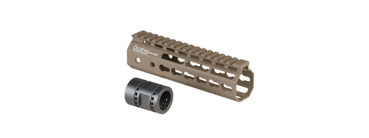 KM-006S-DE ARES 7-INCH METAL AIRSOFT KEYMOD HANGUARD (DARK EARTH) - Click Image to Close
