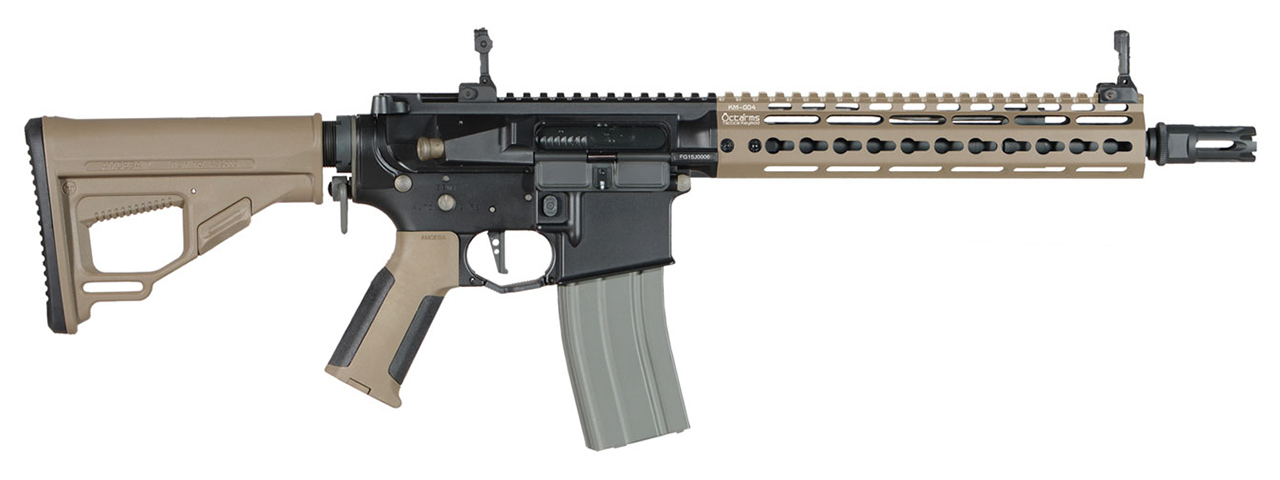 ARES-M4-KM10-DE Ares Octarms X Amoeba M4-KM10 Assault Rifle (Two Tone) - Click Image to Close