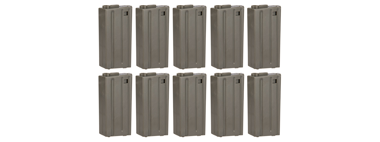 ARES-MAG-B001-G 10 PACK 20 ROUND LOW CAPACITY AIRSOFT M4/M16 MAGAZINES (GRAY) - Click Image to Close