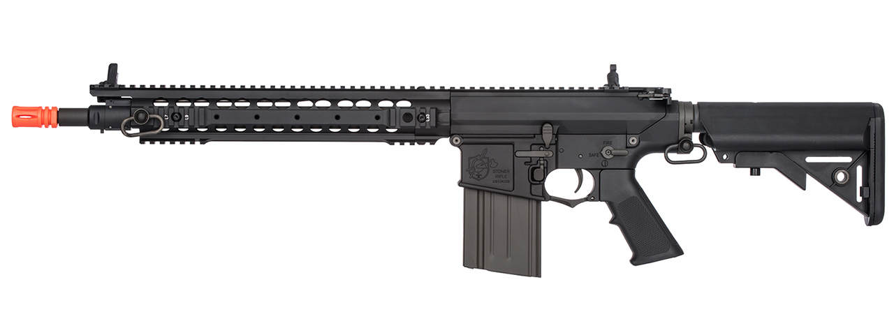 ARES SR25 RIS Sniper Airsoft AEG Rifle - (Black) - Click Image to Close