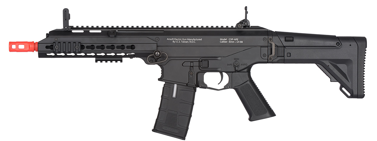 ICS Airsoft CXP APE Full Metal KeyMod Handguard Short Barrel Type (Color: Black) - Click Image to Close