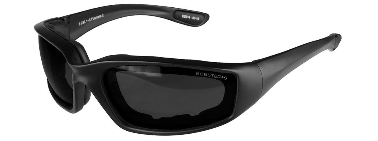 BOBSTER FOAMERZ 2 FULL SEAL ANSI Z87 RATED EYE PROTECTION - SMOKE LENS - Click Image to Close