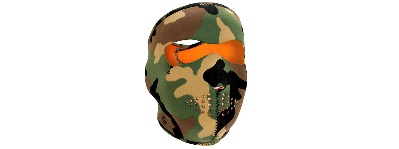 ZAN HEADGEAR AIRSOFT FULL FACE REVERSE MASK - WOODLAND - Click Image to Close