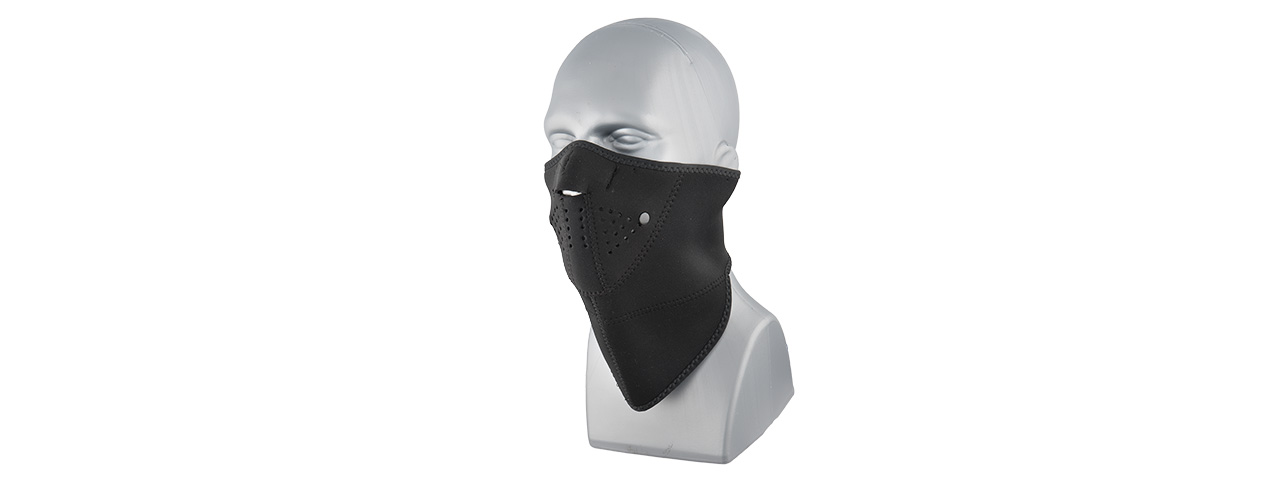 BAL-WNX114H3 3 PANEL NEO-X HALF MASK W/ NECK GUARD (BLACK) - Click Image to Close