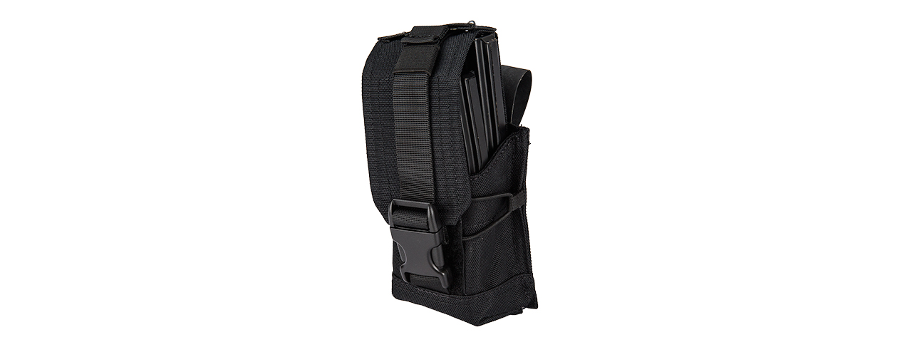 C206B CODE11 M4/5.56 CORDURA DOUBLE MAGAZINE POUCH (BLACK) - Click Image to Close