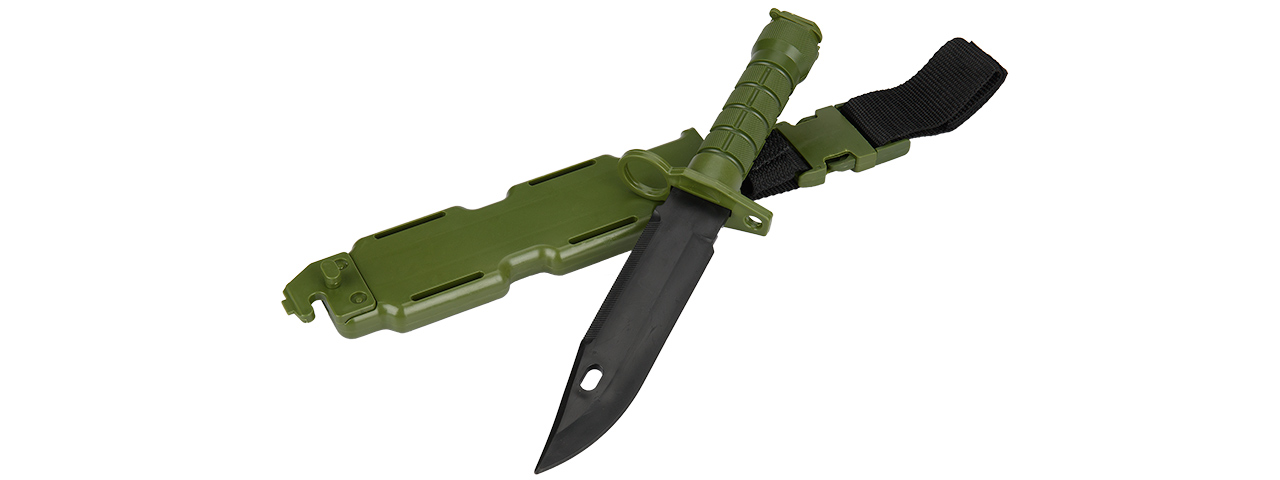 CA-07G M9 DUMMY BAYONET W/ BLADE COVER FOR M4 / M16 AIRSOFT (OLIVE DRAB) - Click Image to Close