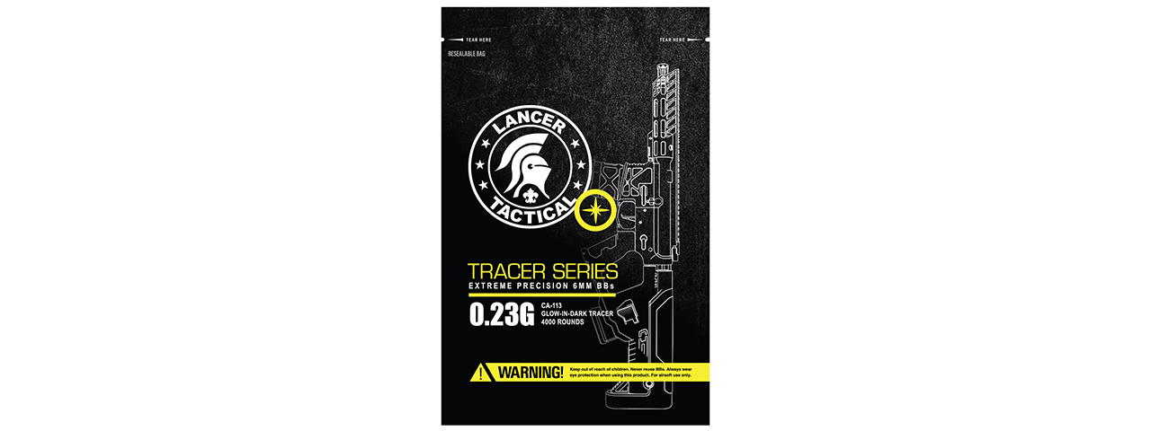Lancer Tactical Pro Series 0.23g Tracer BBs 4000 Count - Click Image to Close