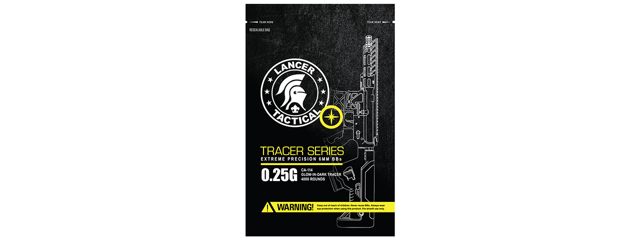 Lancer Tactical Pro Series 4000 Round Airsoft Tracer BBs 0.25g - Click Image to Close