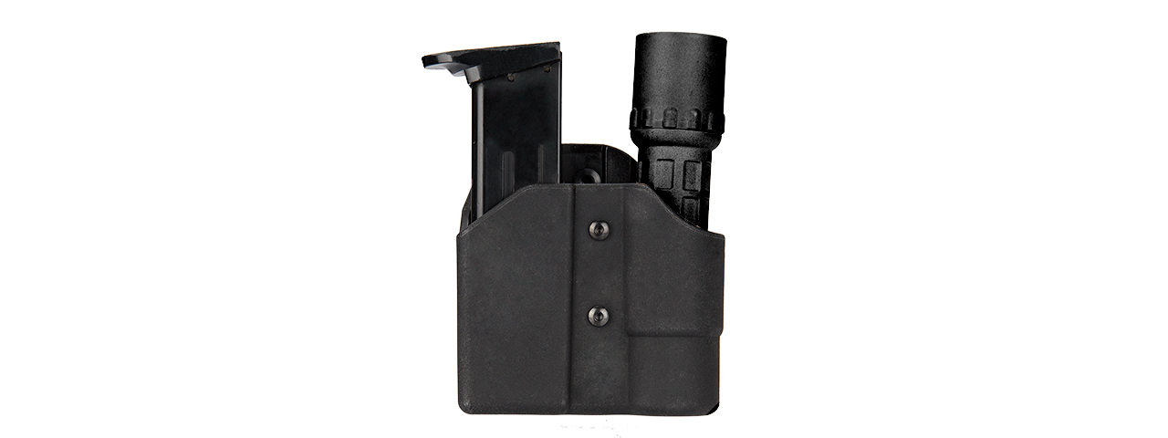 CA-1238B TACTICAL POLYMER PISTOL MAG AND FLASHLIGHT CARRIER (BLACK) - Click Image to Close