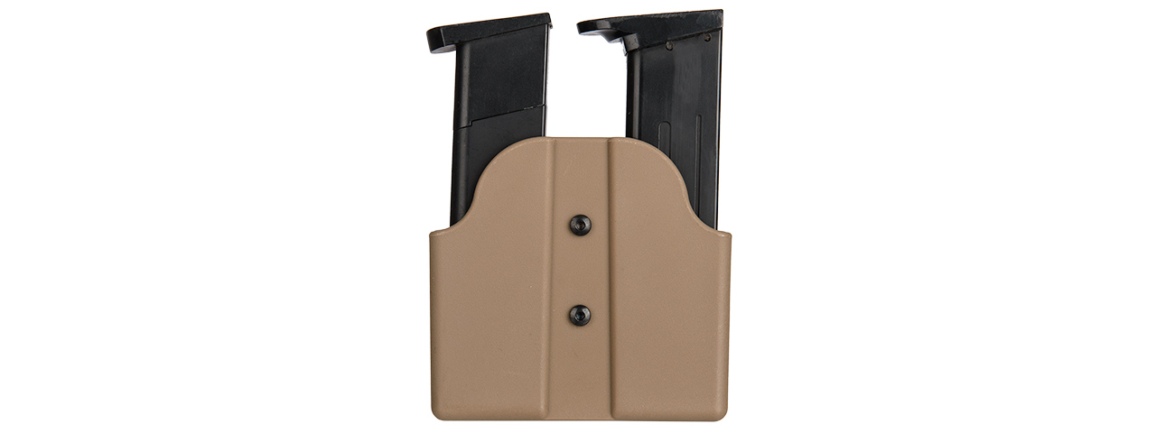 CA-1239T DUAL POLYMER PISTOL MAGAZINE CARRIER (TAN) - Click Image to Close