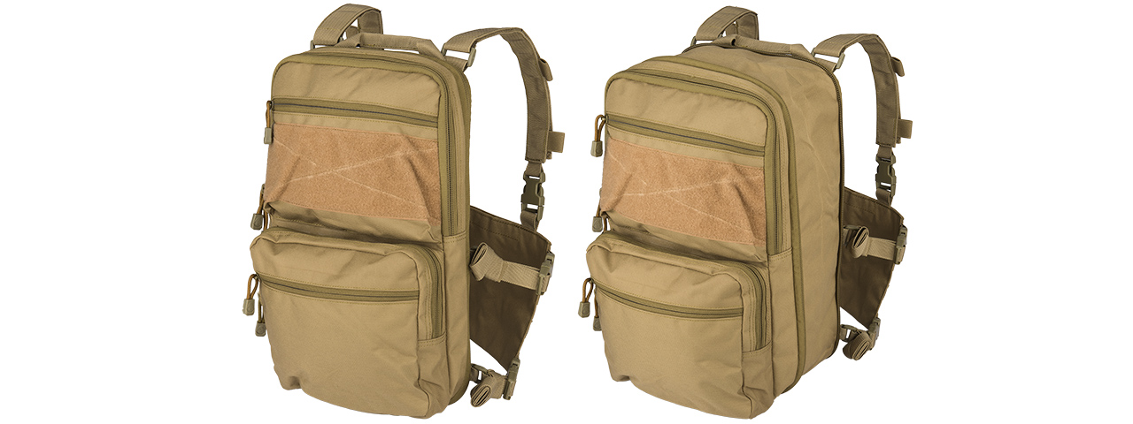 CA-1615TN QD CHEST RIG LIGHTWEIGHT BACKPACK (TAN) - Click Image to Close