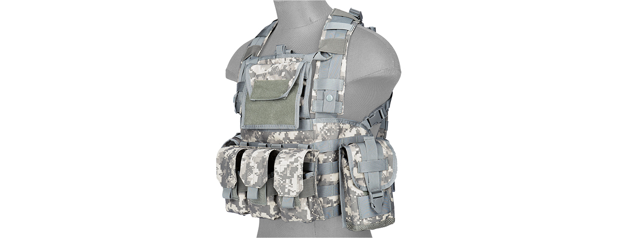 CA-307AN AIRSOFT M4 MOLLE MODULAR CHEST RIG - ACU - Click Image to Close
