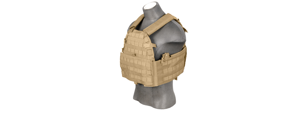 CA-311TN 69T4 1000D Nylon Tactical Vest (Tan) - Click Image to Close