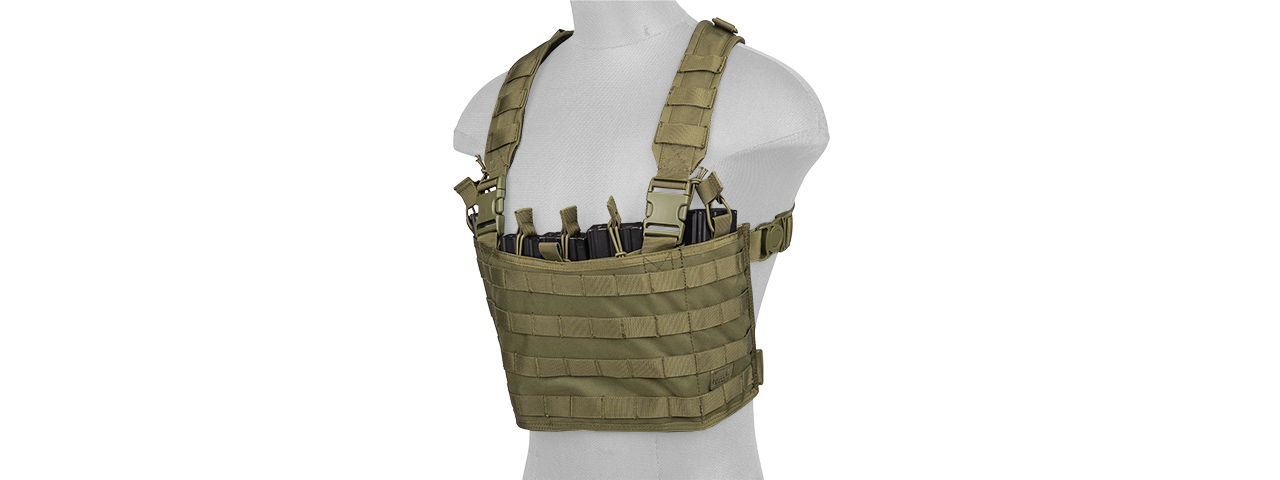 CA-882GN LIGHT WEIGHT CHEST RIG W/ MAG POUCH (OLIVE DRAB) - Click Image to Close