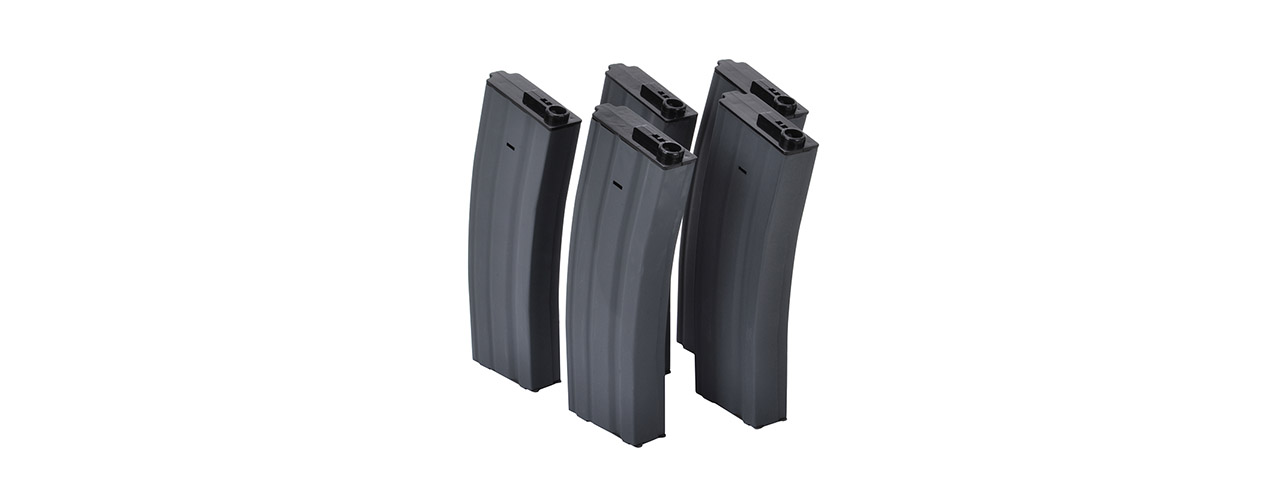 FIREPOWER AIRSOFT 190 RD MID-CAP M4/M16 AEG MAGAZINES - SET OF 5 - Click Image to Close