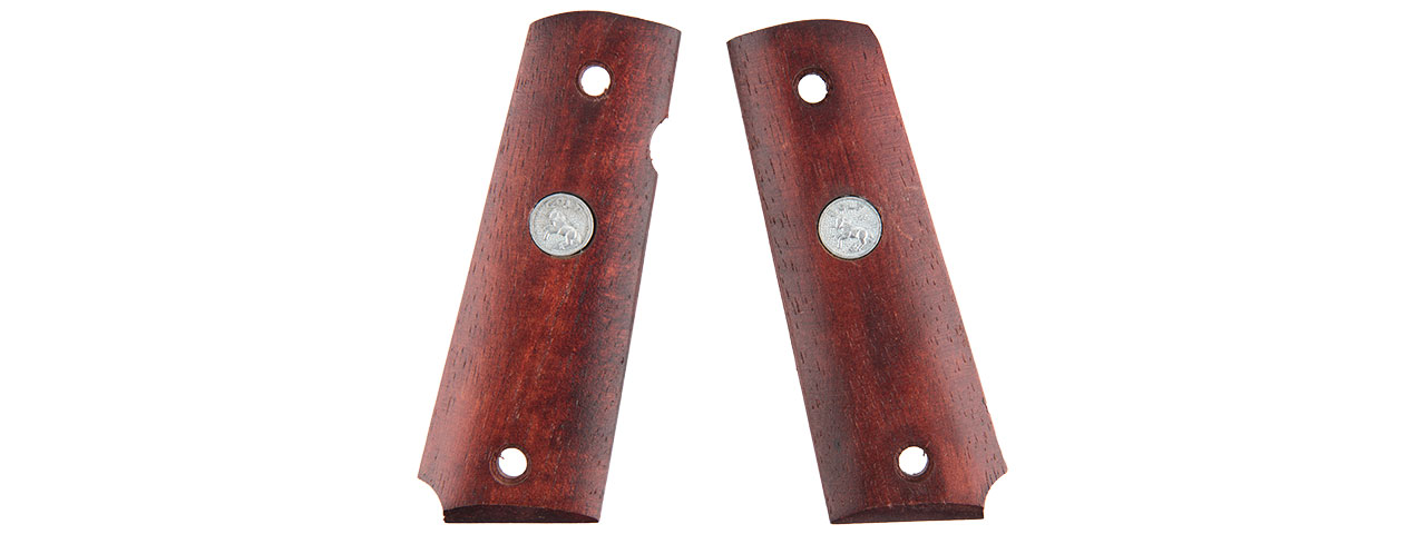 DB-1911-3 M1911 DARK WOOD AIRSOFT PISTOL GRIP PLATES - Click Image to Close